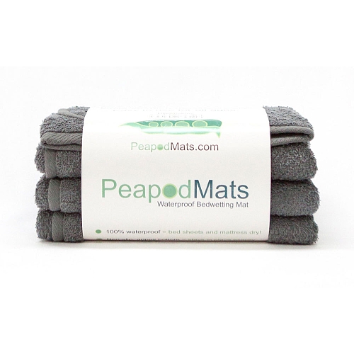 PeapodMats Waterproof Bedwetting Mat - Gray