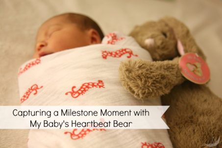capturing a milestone moment during pregnancy with my baby's heartbeat bear