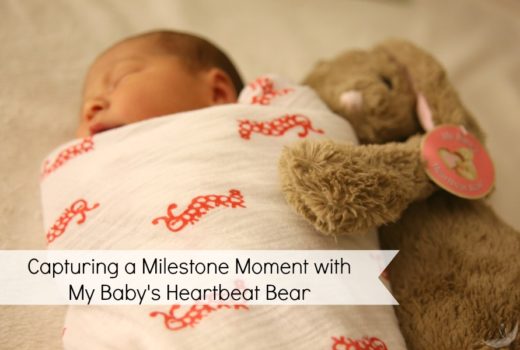 capturing a milestone moment during pregnancy with my baby's heartbeat bear